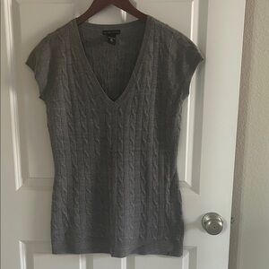 New York & Company Gray Cable Knit Top